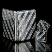 Портсигар и зажигалка Зебра